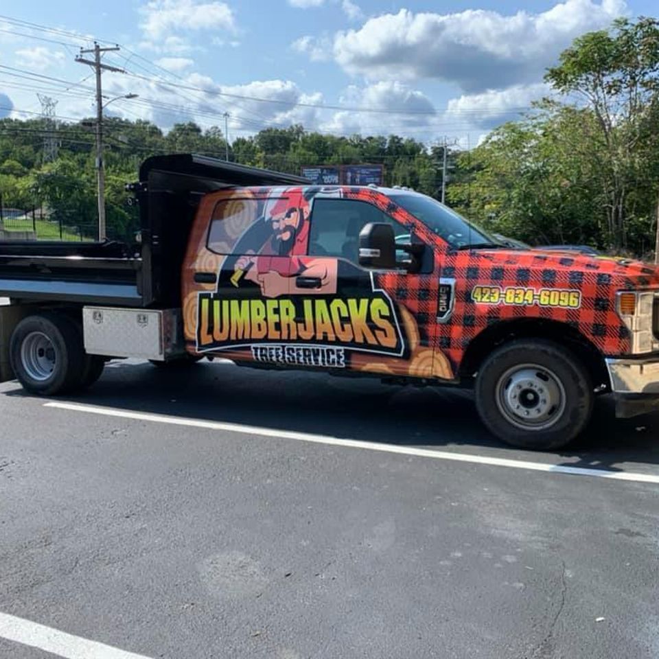 Lumber jacks truck wrap