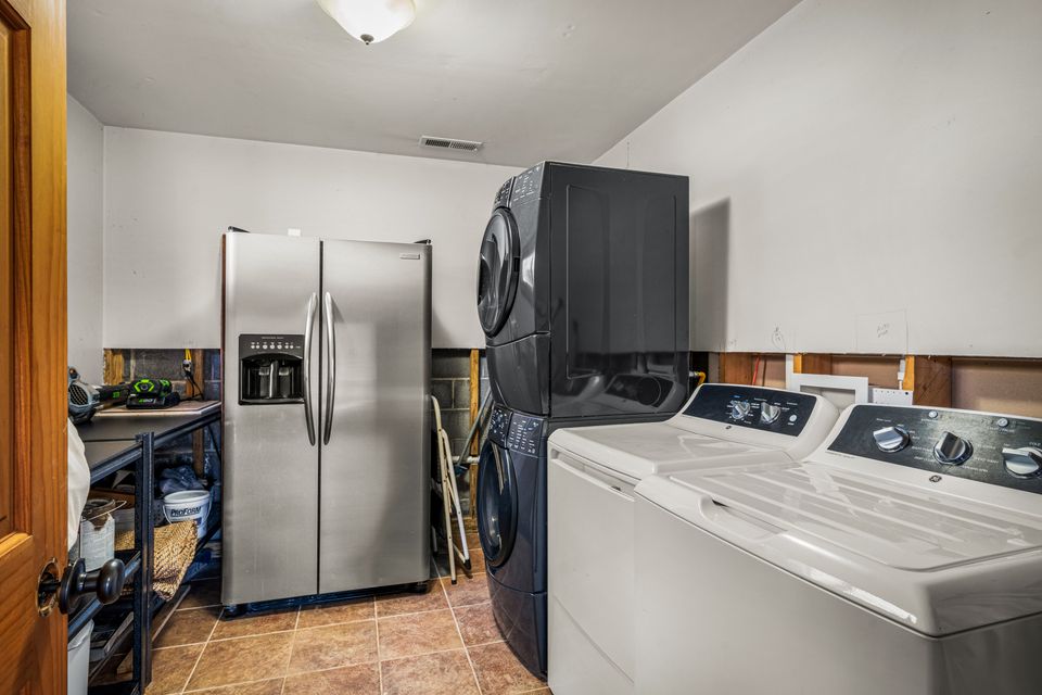 Beulah basement laundry and spare fridge