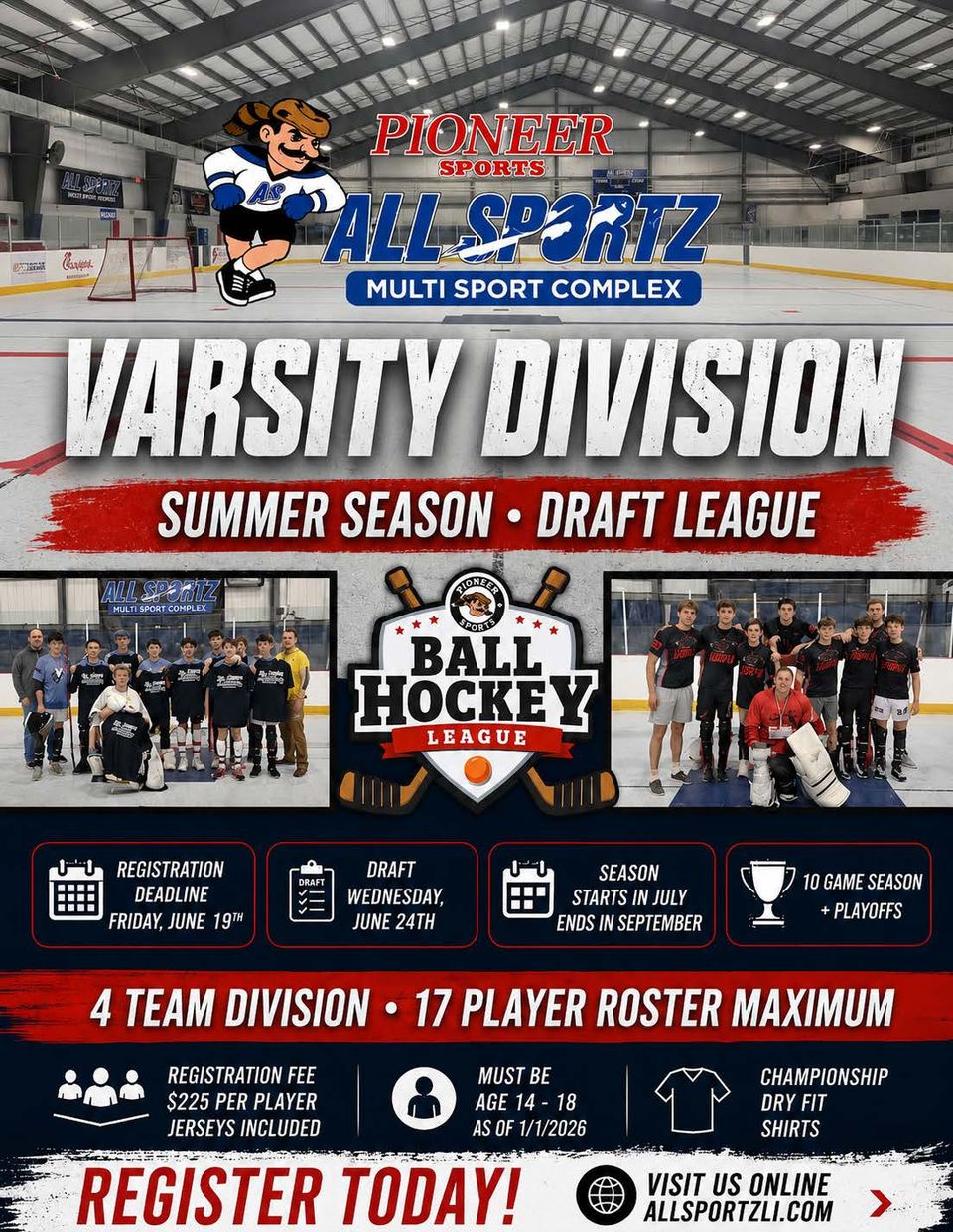 Varsity division summer 2026