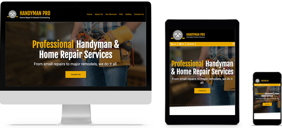 Handyman home repair website design