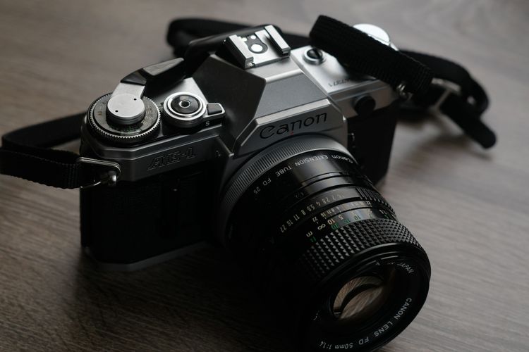 Canon AE-1 film camera example listing photo