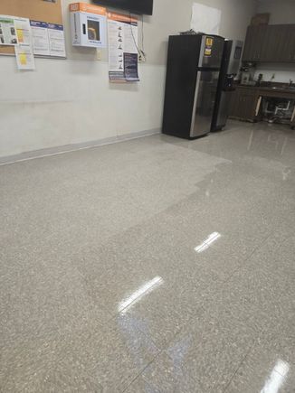 polished and buffed floor