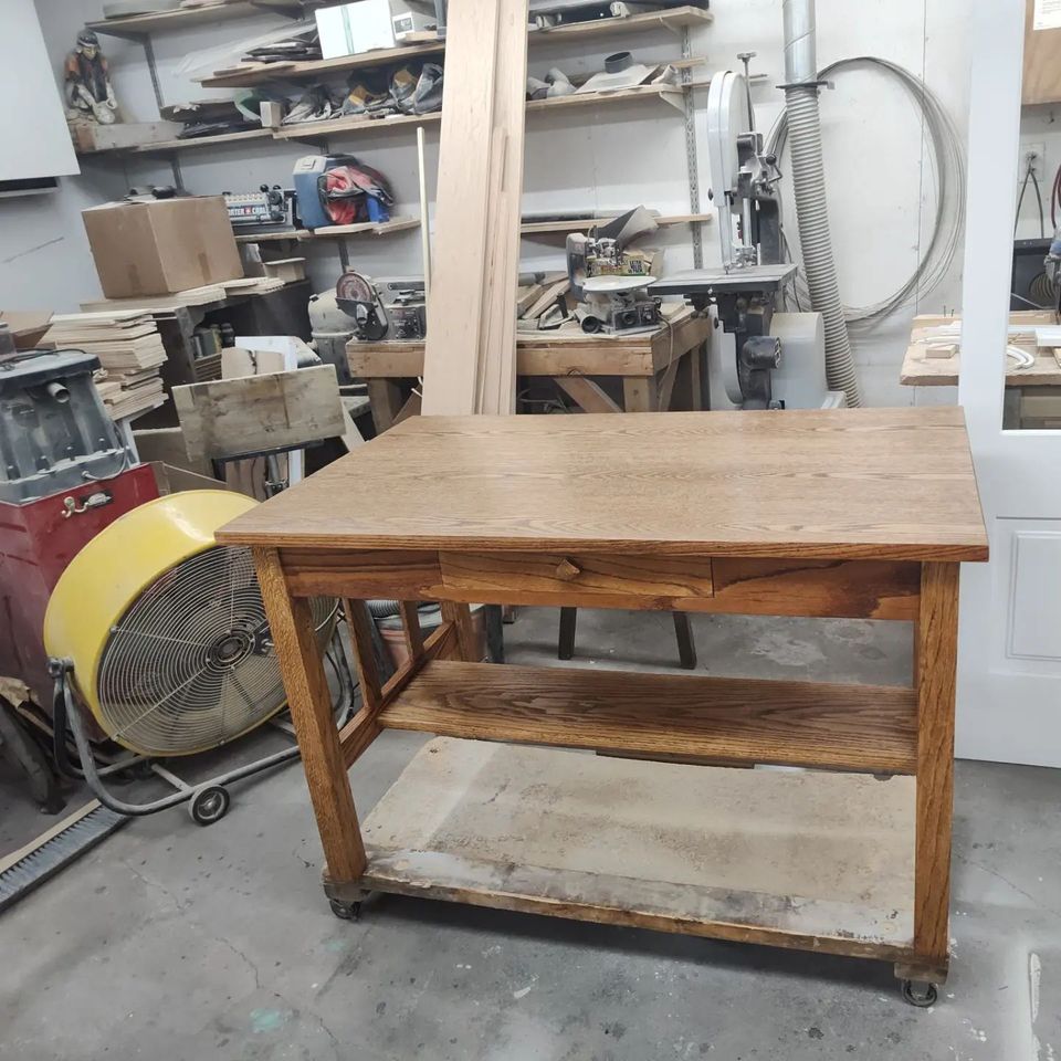 After  antique restoration library table