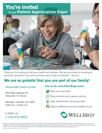 Patient appreciation expo wm flyer event 4 floresville  1 