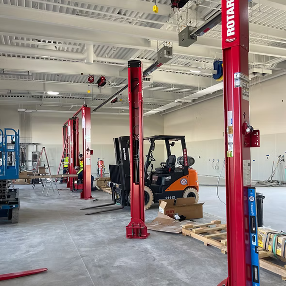 Forklift with two posts