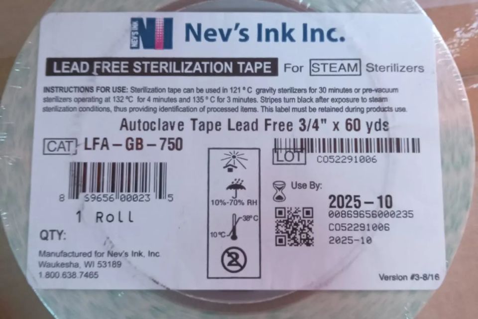 Autoclav tape lead free 60yrds original