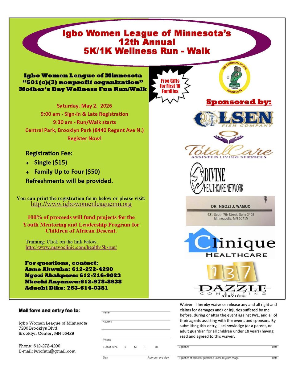5k ik fun run flyer 2026