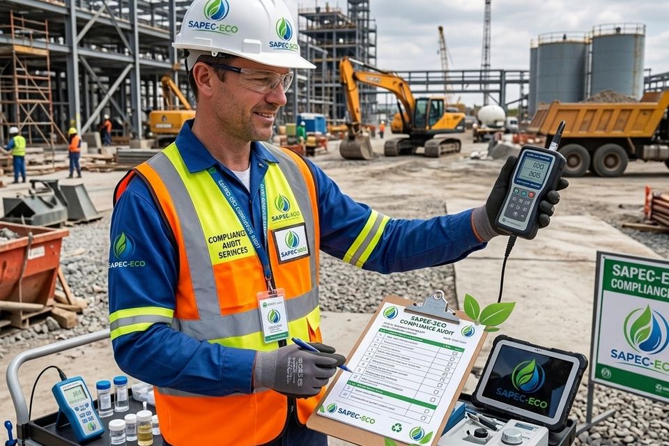 Outdoor compliance audit visual with sapec eco logo