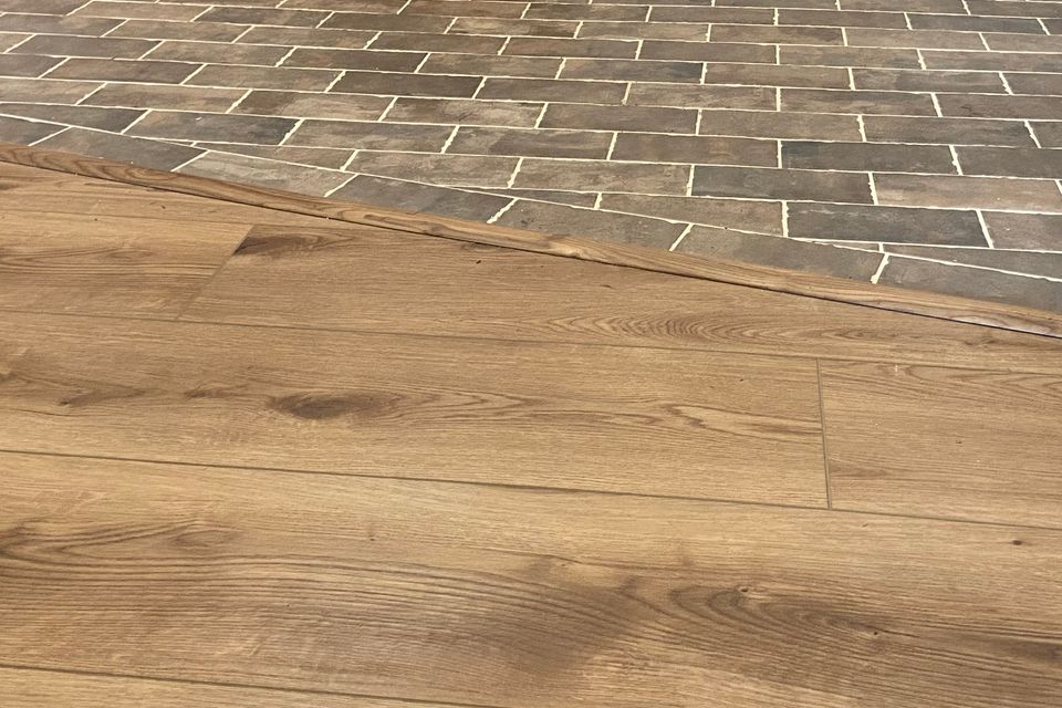 Daltile bricksorks tile 4x8 distressed with paramount signature cotton cloth