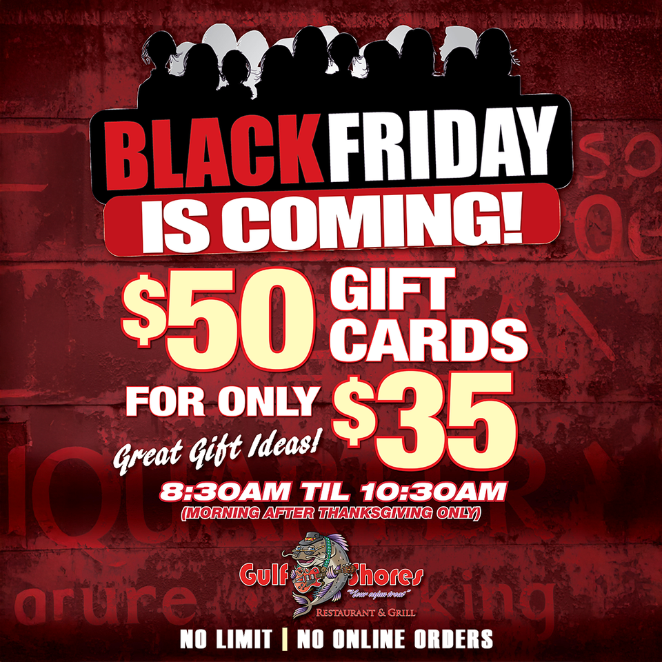 Black friday gift card special