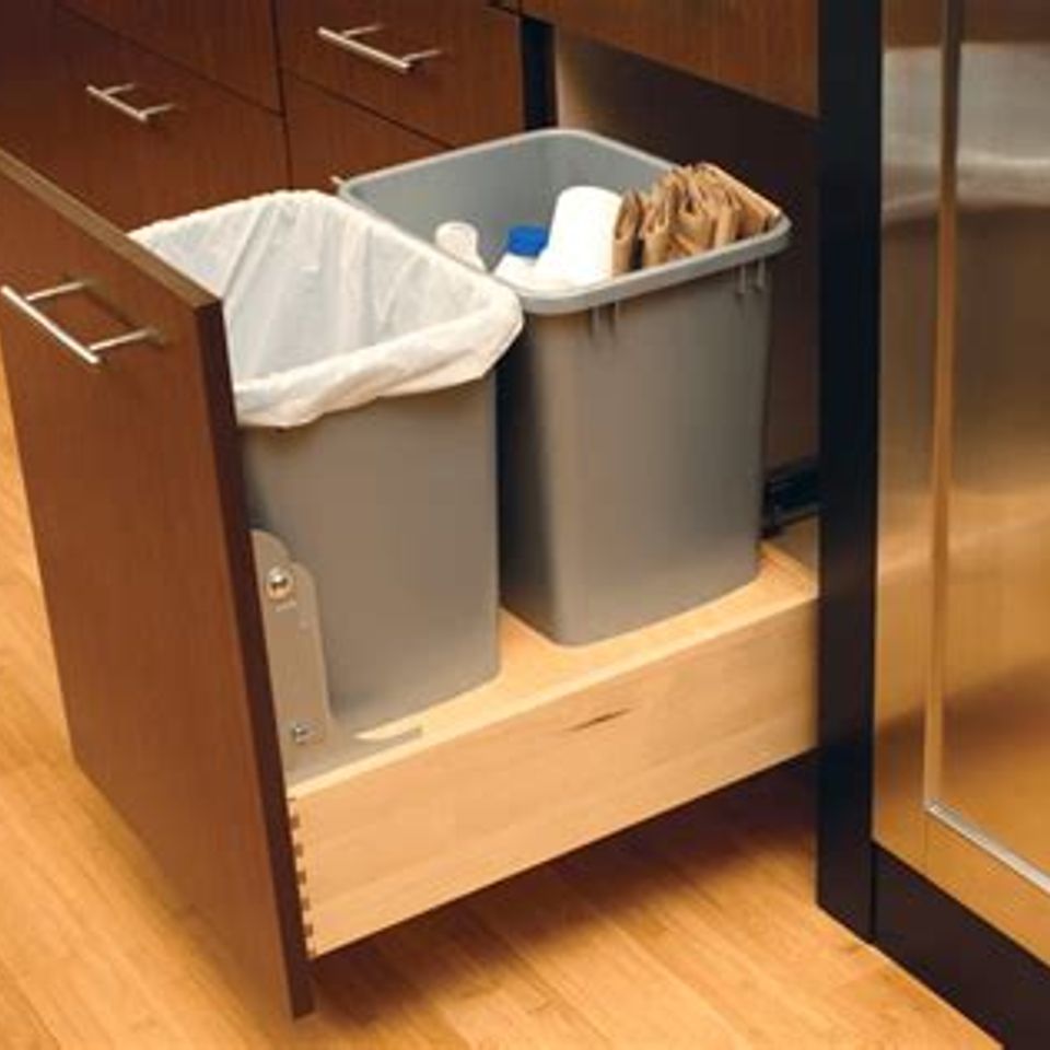 Bottom mount garbage drawer