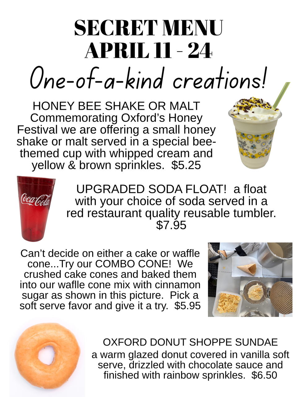 Secret menu april 11   24