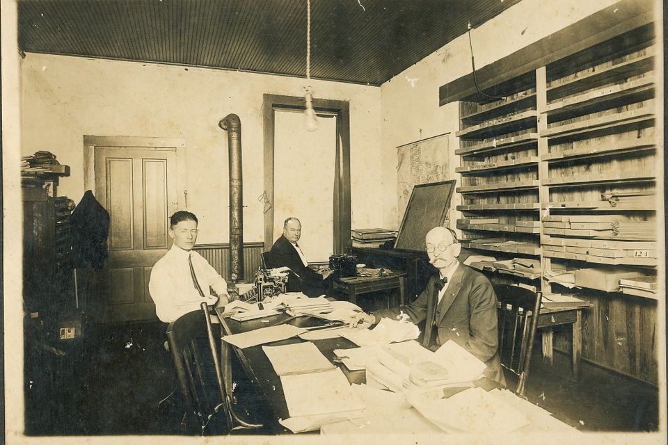 Judge mayes (right) at work (blakeney collection)