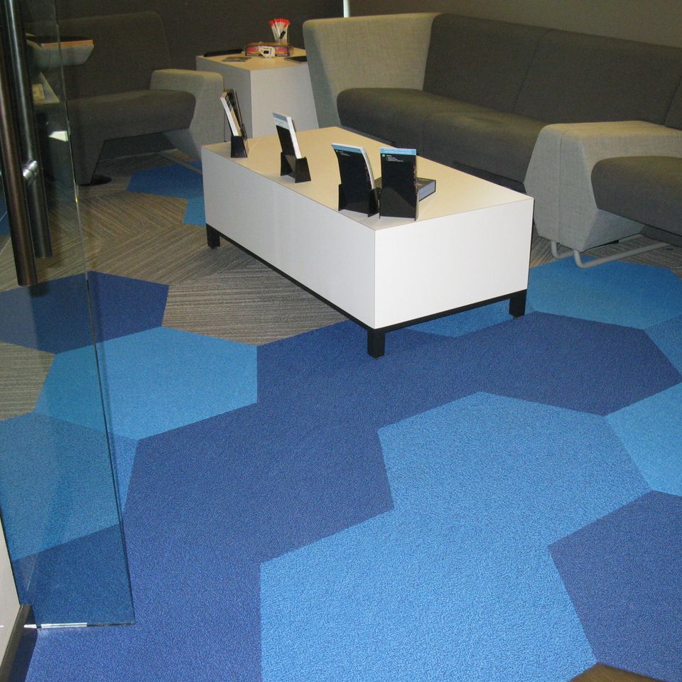 Dynamic dna carpet tiles waiting room