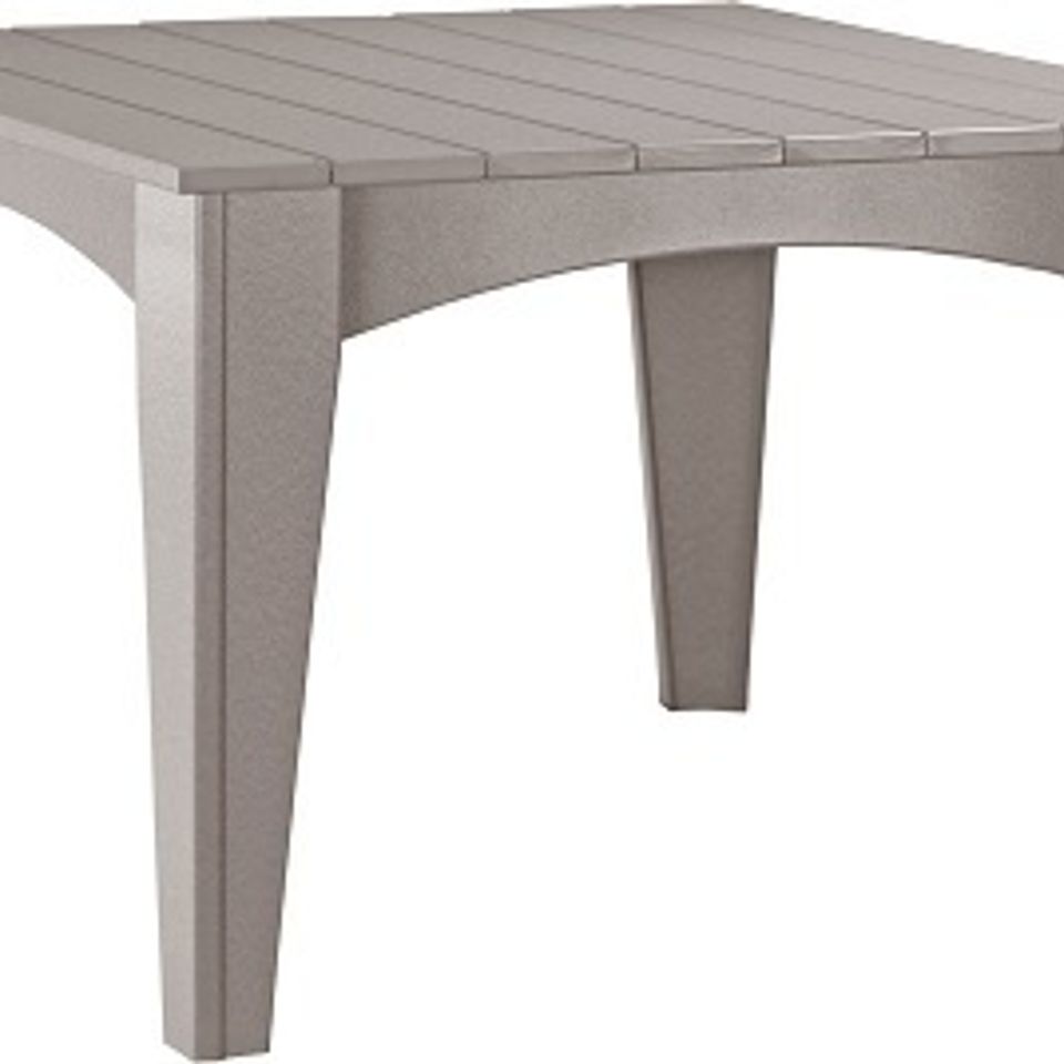 Sunrise poly lawn   hardwood furniture   paden  oklahoma   luxcraft tables   idt44s island dining table (44 square) weatherwood20180518 26811 15j8lyf