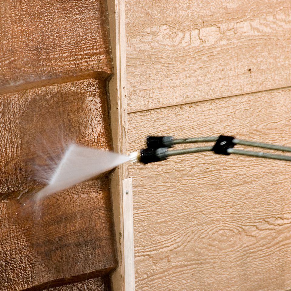 Home exterior pressure washing service by Hardee's Paint Co. of Raleigh.