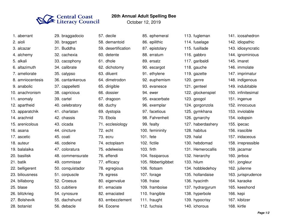 2019 sb word list page 1 of 2