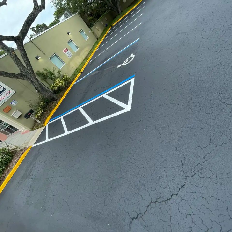 Palm bay asphalt striping 20