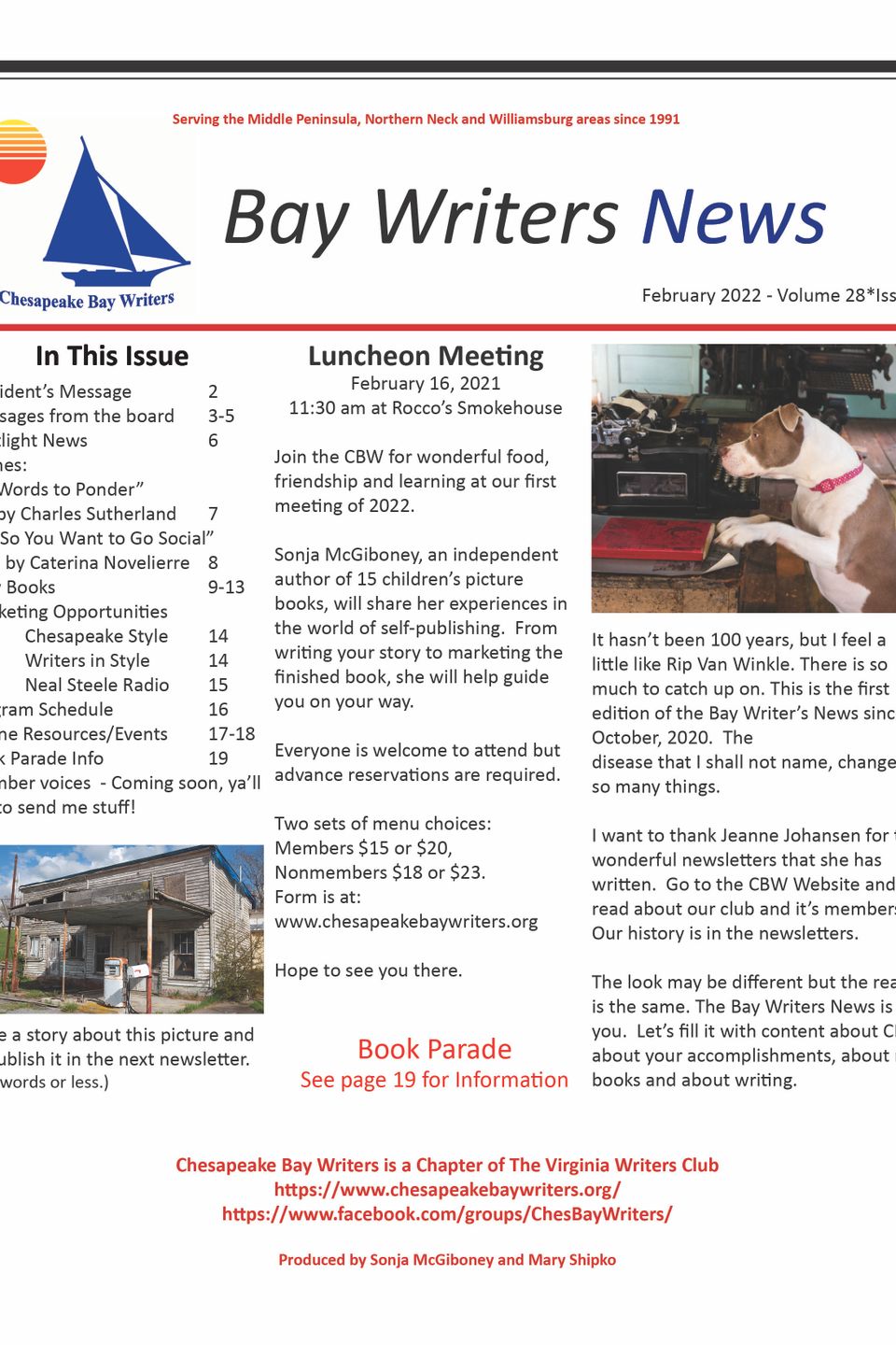Bay writers news cover