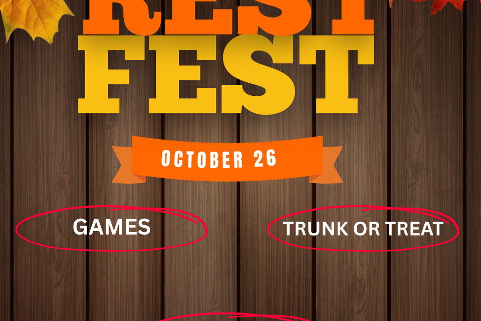 Brown illustrated fall fest invitation instagram post