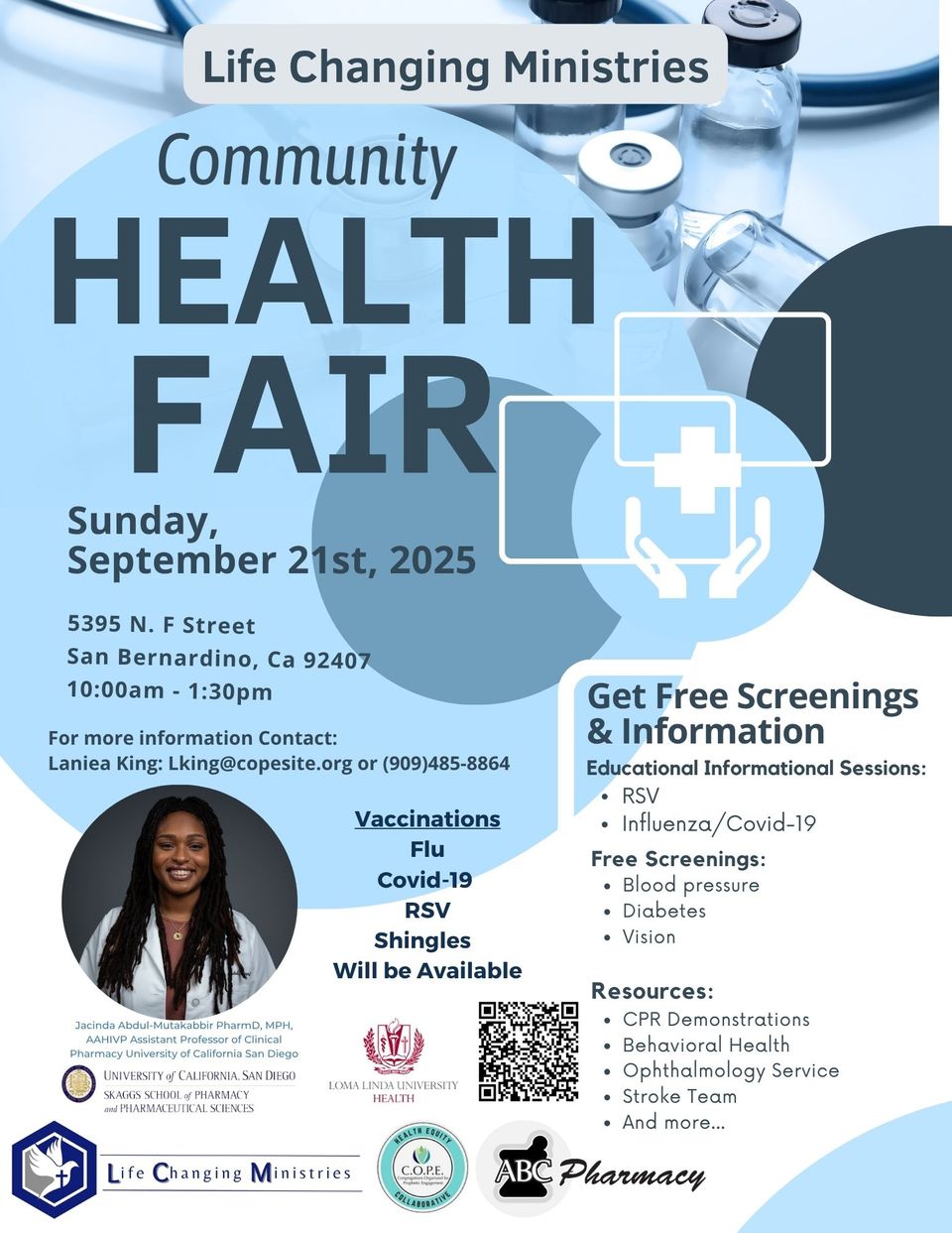 Life changing ministries health fair flyer 080625