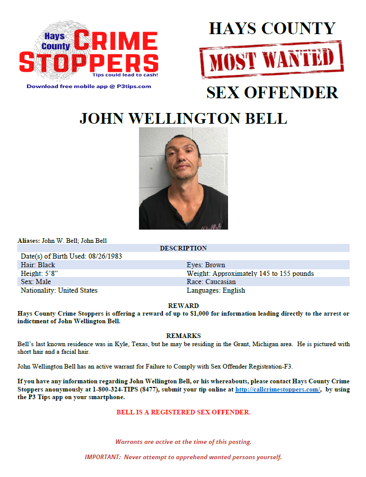 Bell most wanted poster