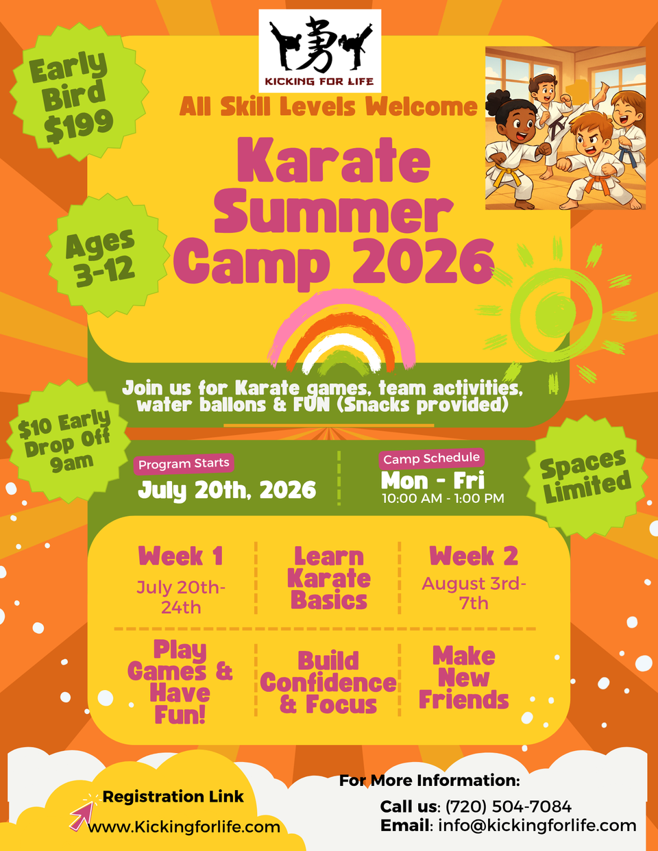July august karate summer camp