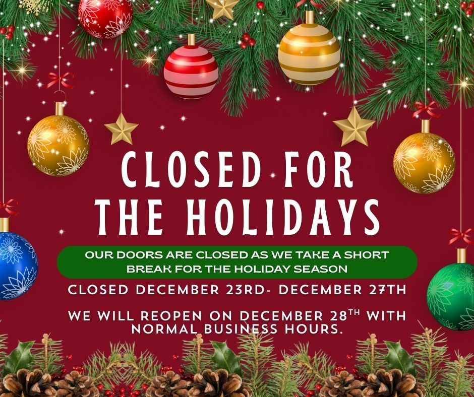 Red green modern illustrative christmas holiday business closure facebook post (1)