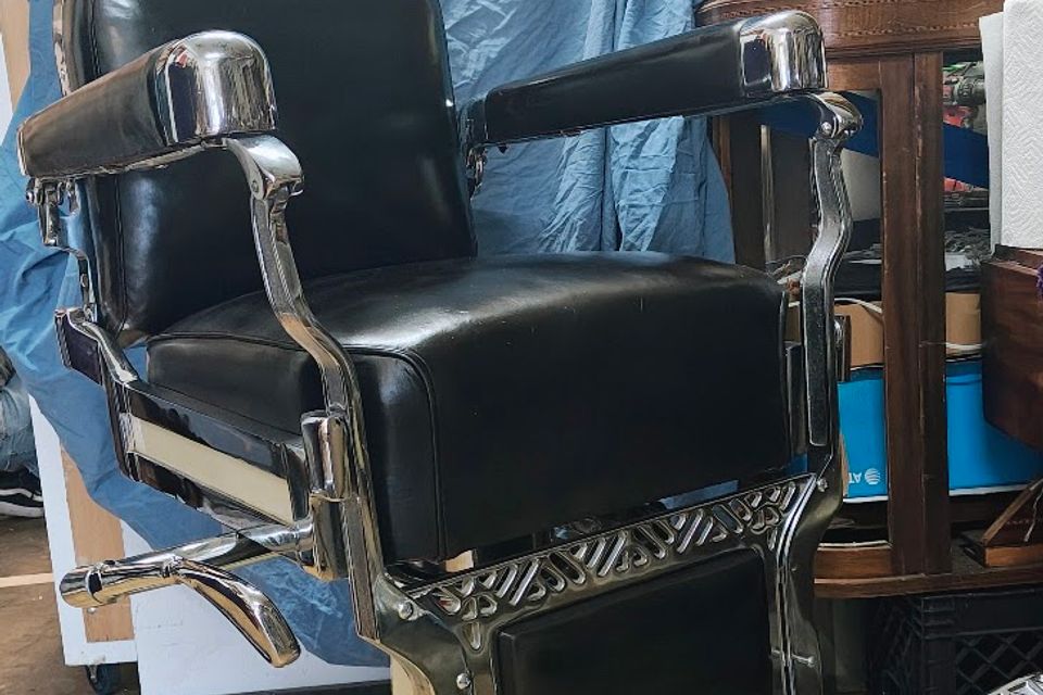 Barber chair restored
