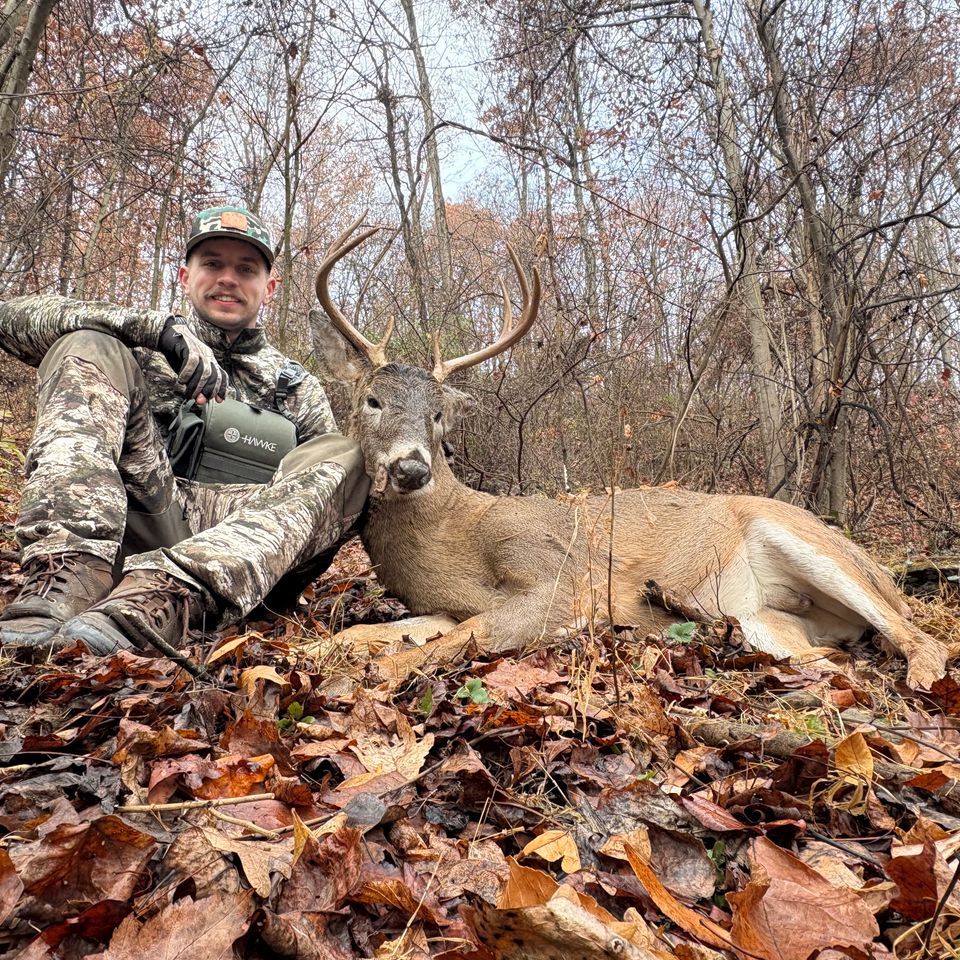Alex Sensenich of Brogue, PA Archery shot this 8-point with rough score 115 inches, during archery season on Nov. 20, 2025.
