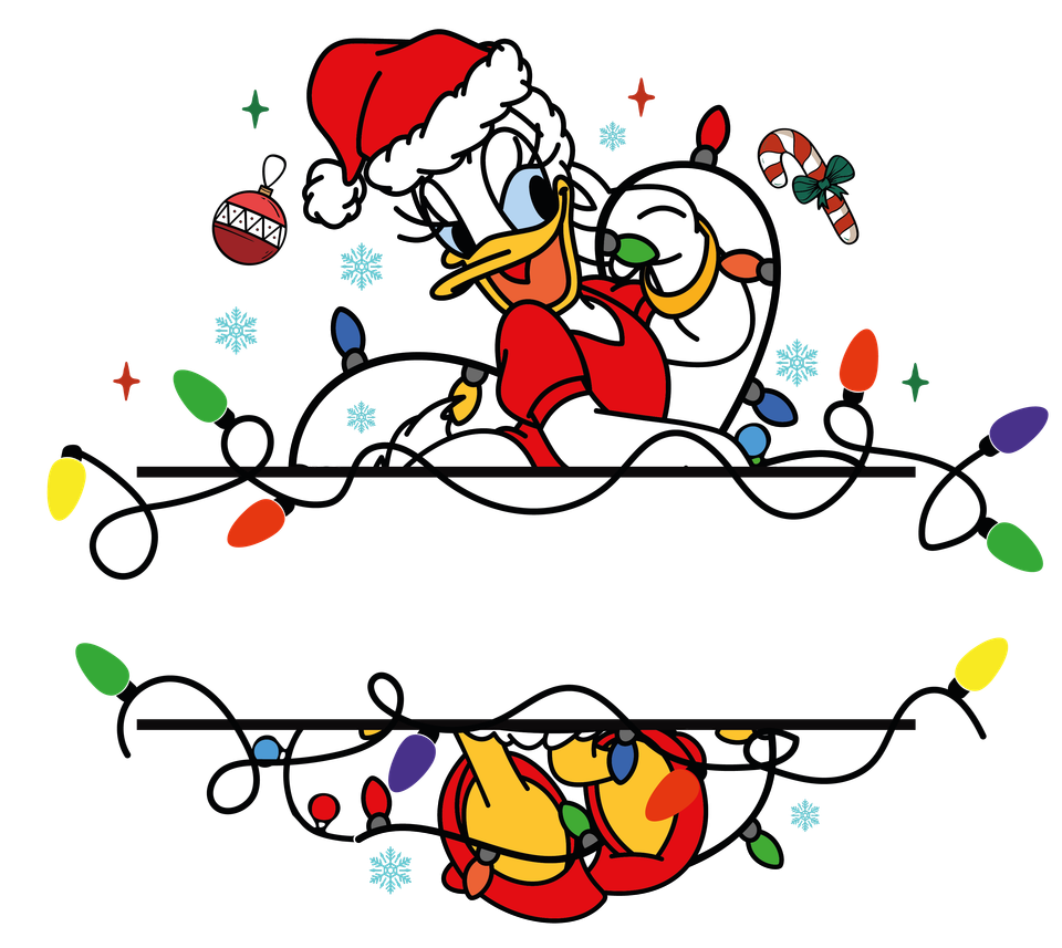 Seasons   christmas disney daisey name plate shirt