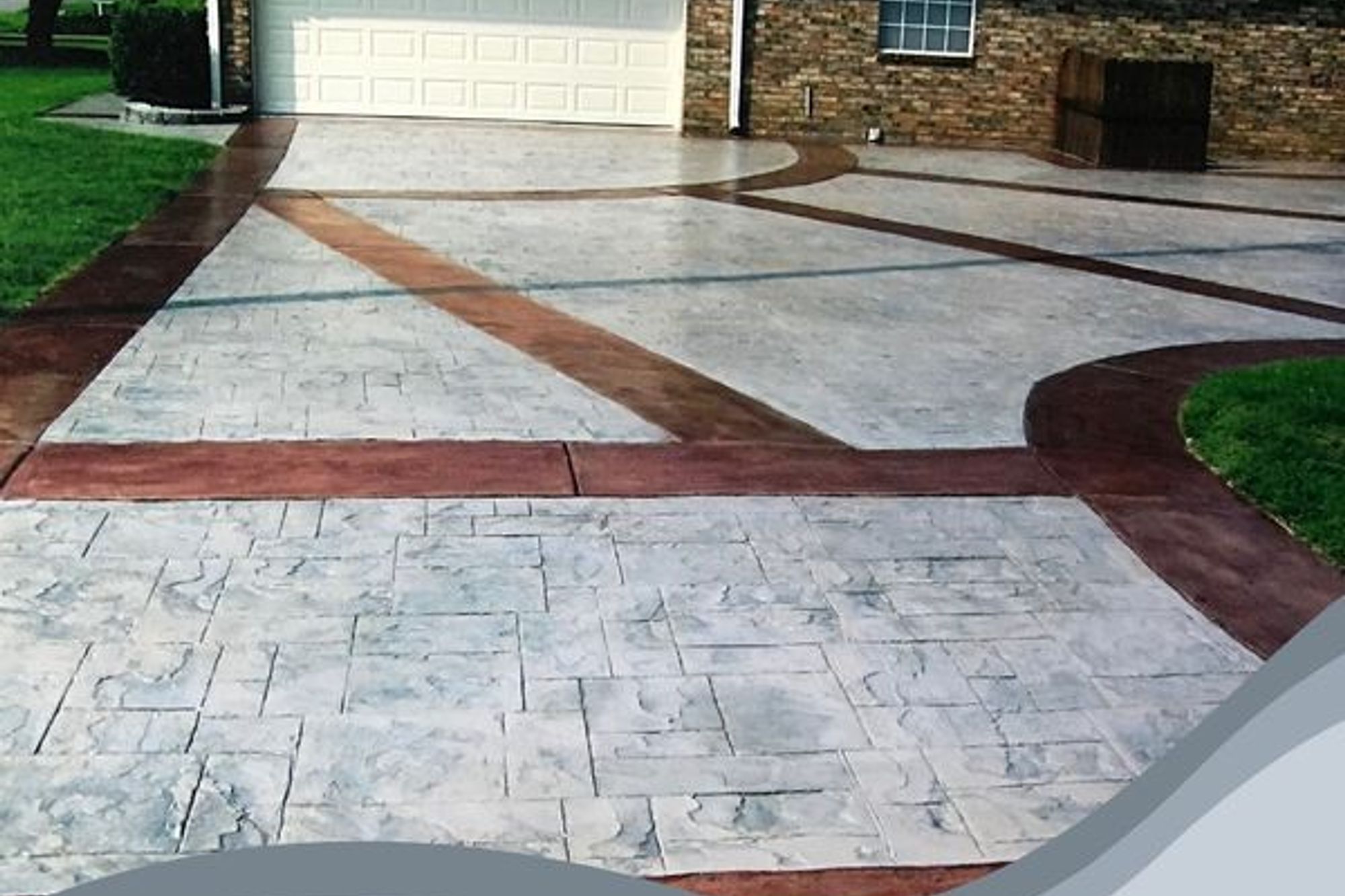 Decorative concrete driveway