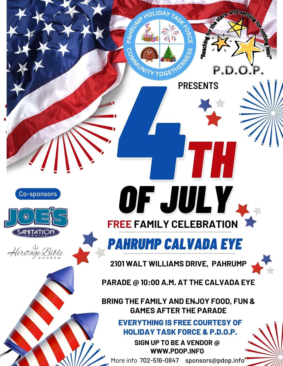 4th of july celebration event flyer