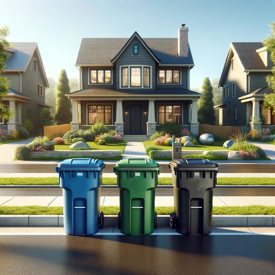residential trash can washing