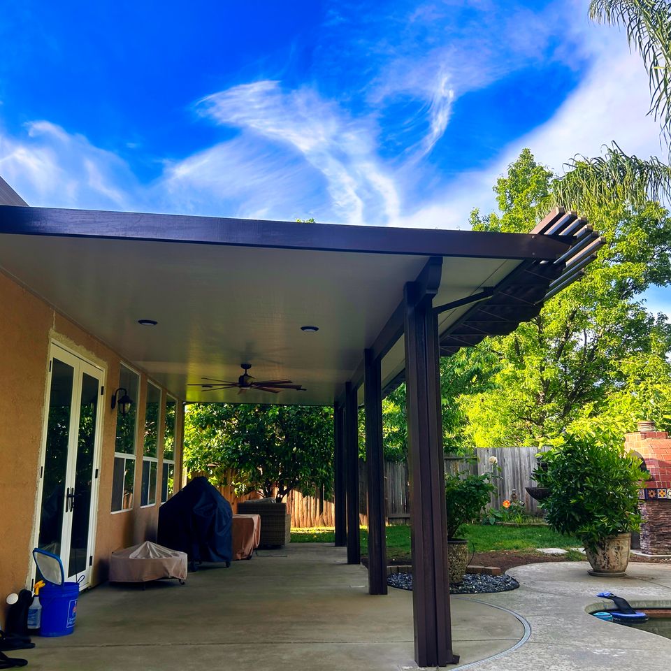 Custom attached patio cover Rocklin CA