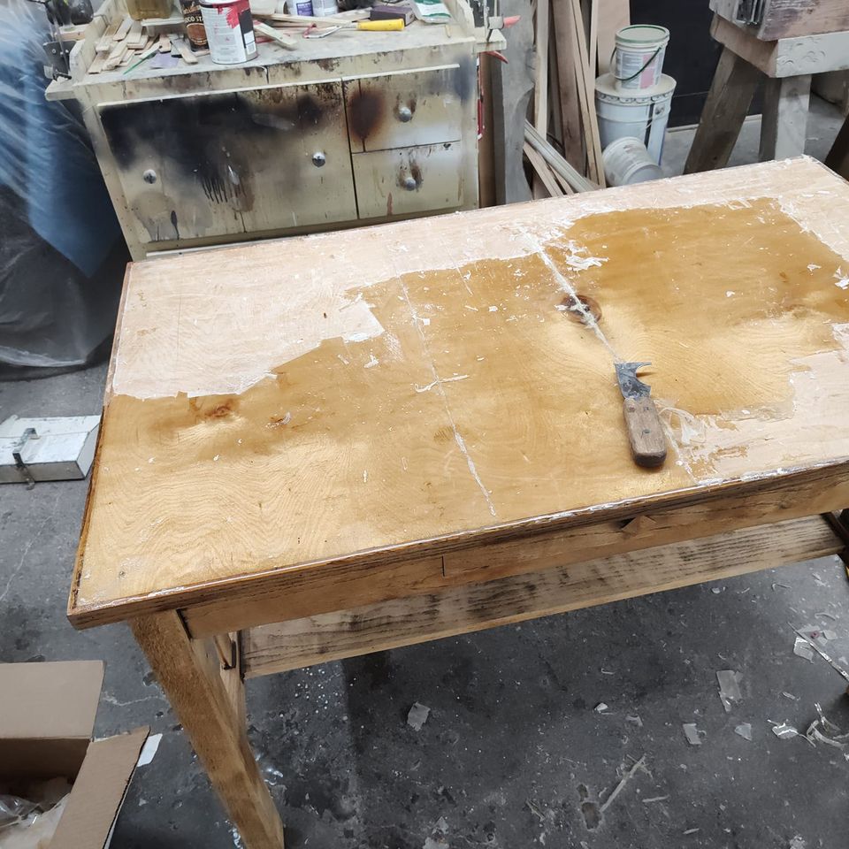 Before antique library table