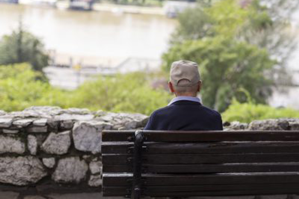 Man on bench