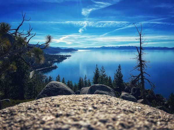 View from the North east side of Tahoe looking towards South shore 