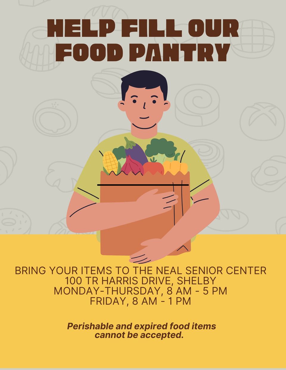Poster help fill our food pantry