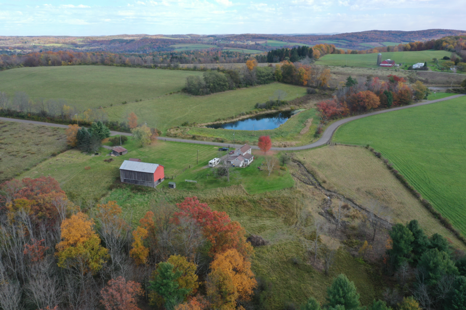 Drone pond the hub farm facing east