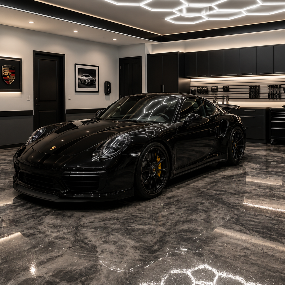 Sleek luxury garage