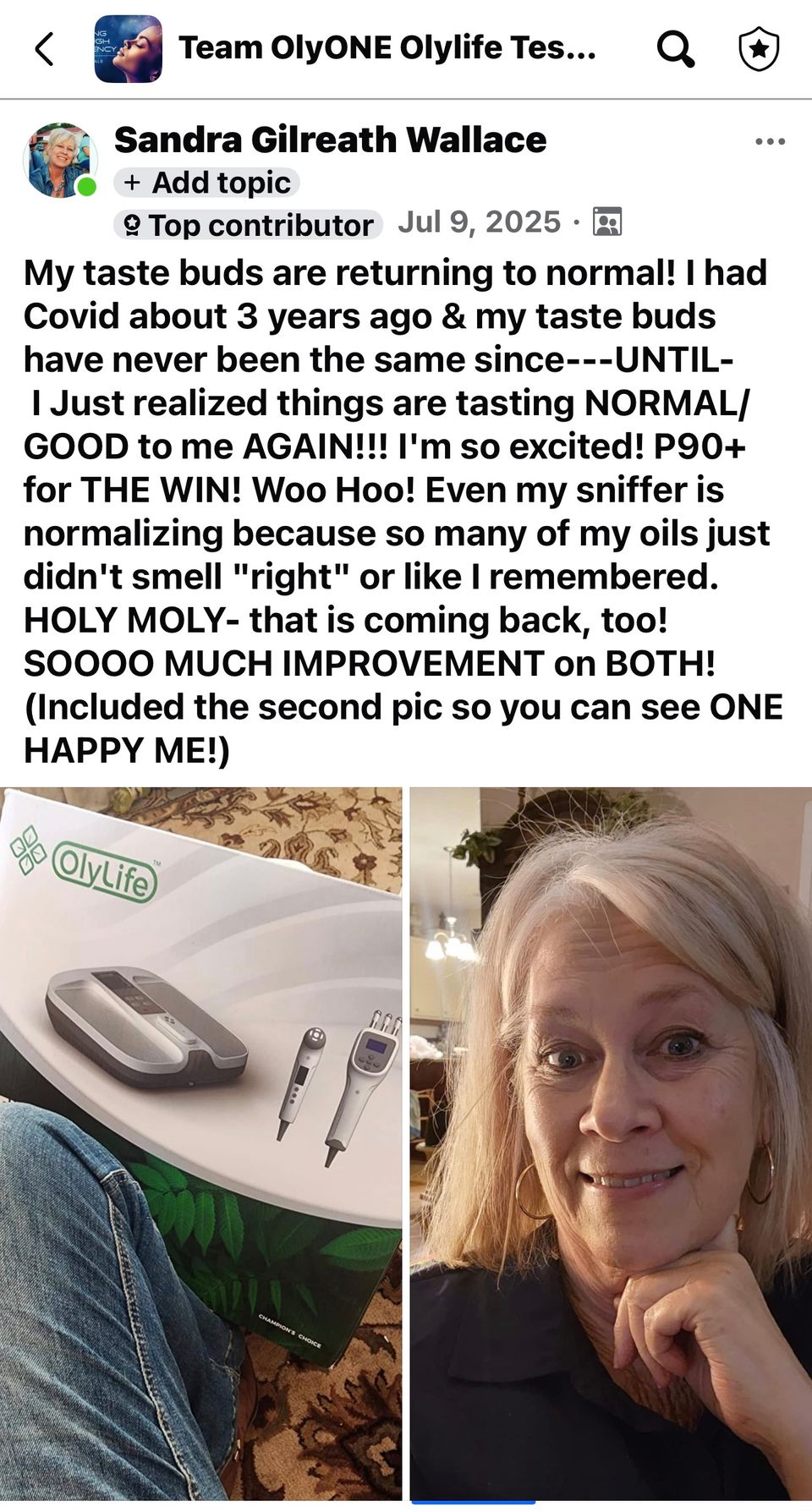 Sandra taste buds fb