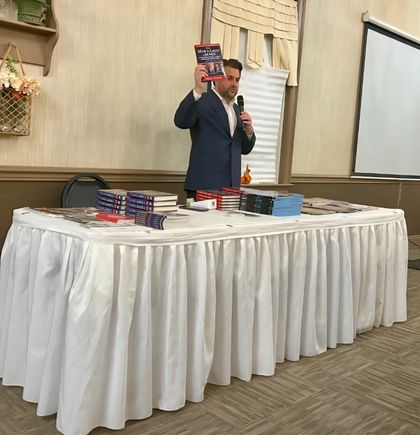 Nick adams shows his books