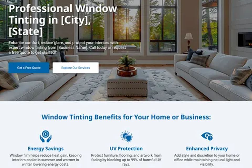 Window tinting website design theme original