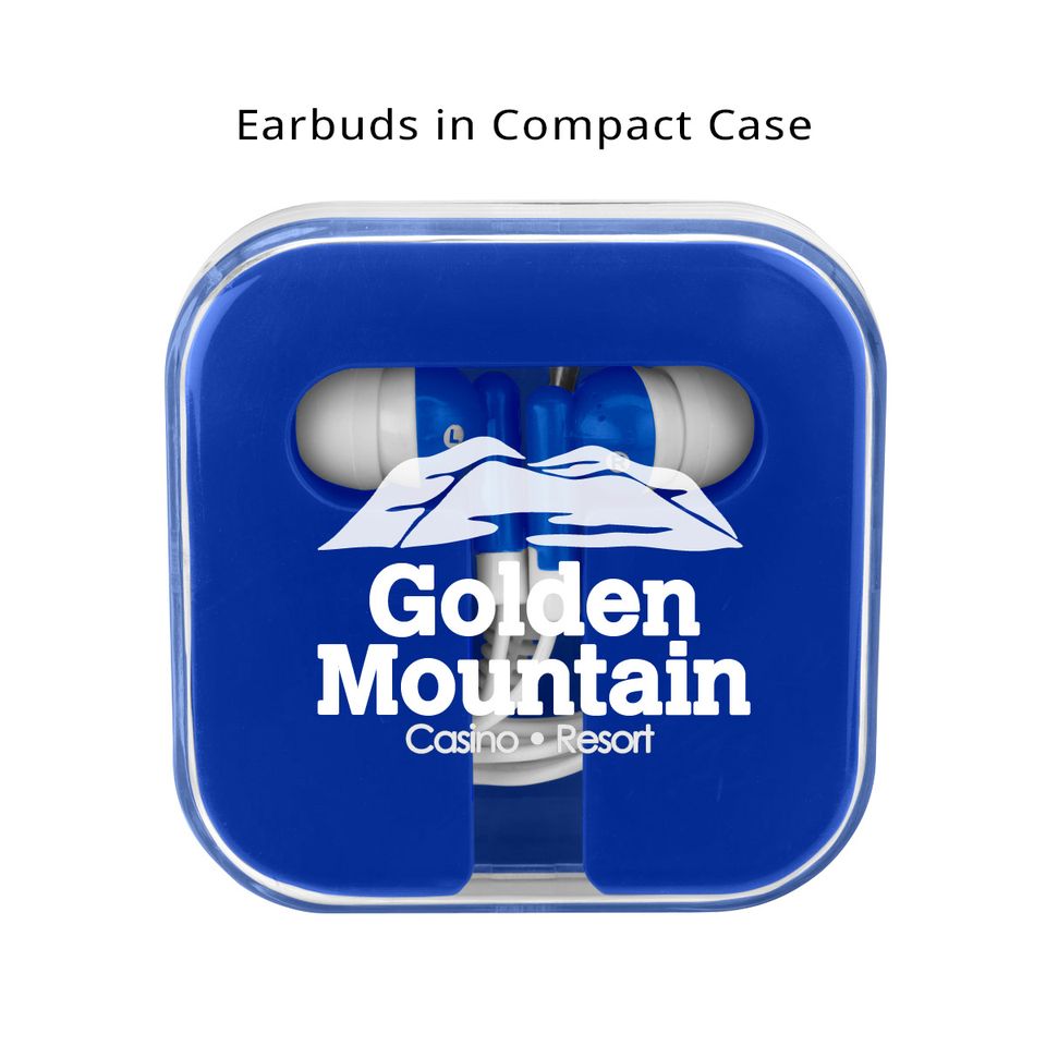 Earbuds in compact case