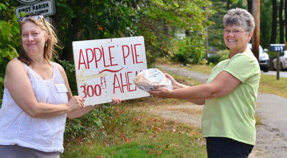 Apple pie sign with kate and judith