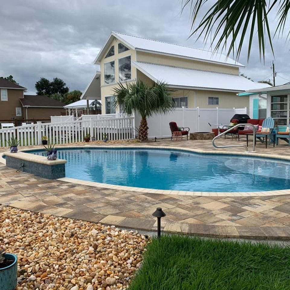 Pool deck finished