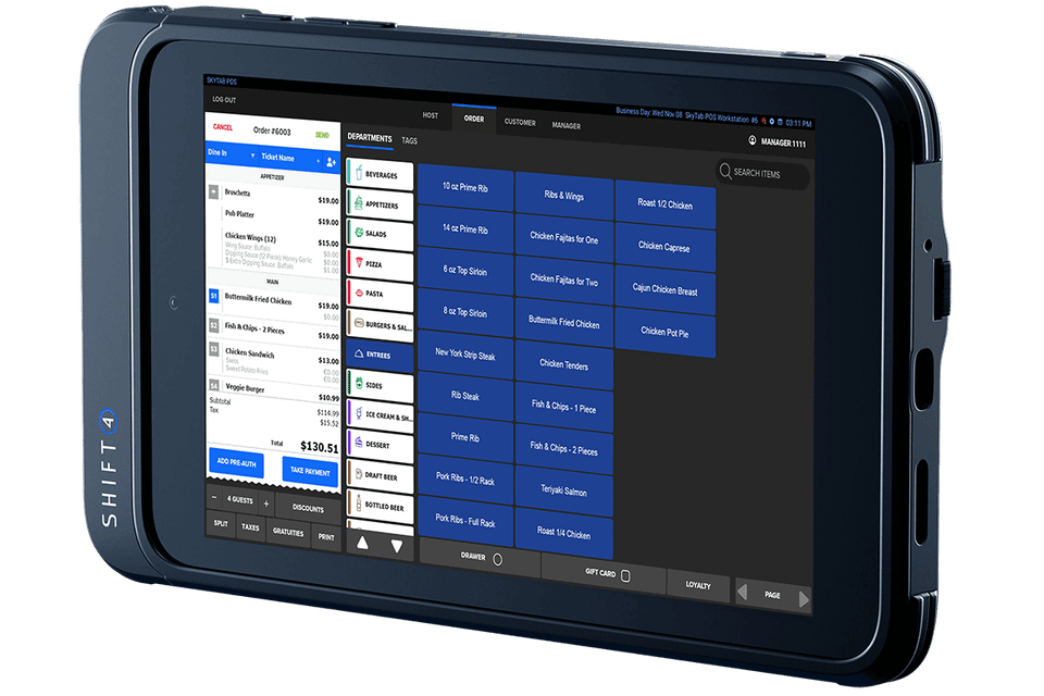Skytab glass pos
