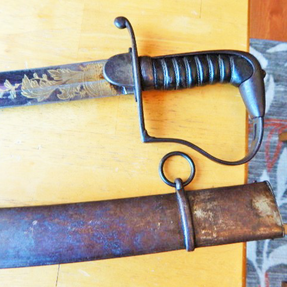 Rare mock horsehead pommel dragoon officer's sword files620170913 5598 1iir0hc