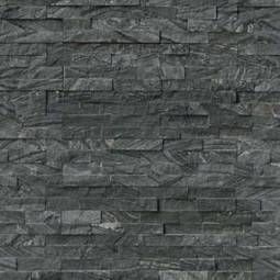 Glacial black stacked stone panels